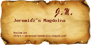 Jeremiás Magdolna névjegykártya