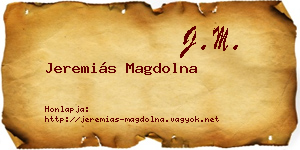 Jeremiás Magdolna névjegykártya