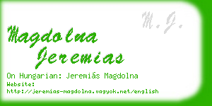 magdolna jeremias business card